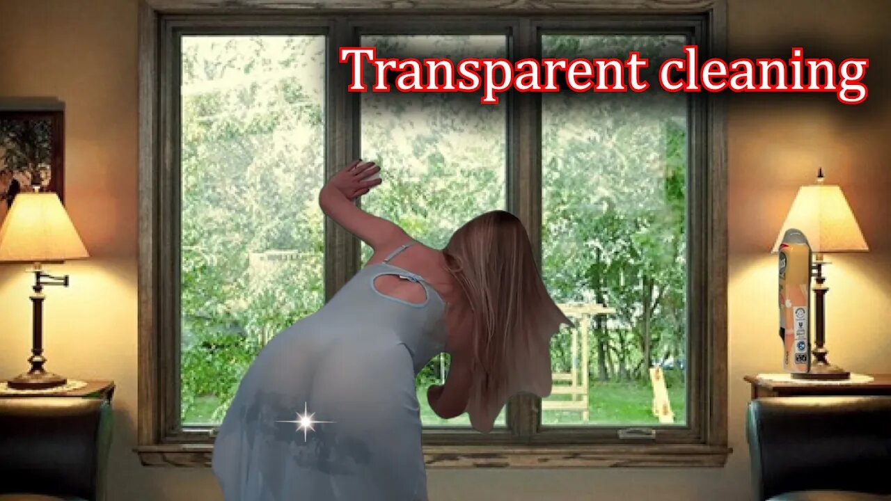 CLEAN WITH ME THE WINDOW | 4K TRANSPARENT CLEANING SEE THROUGH