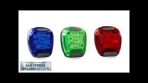 1pc LED Safety Light Clip On Waterproof Blue/Red/Green 3 Light Modes Night Review