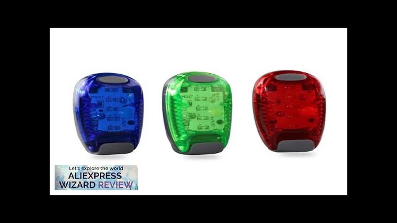 1pc LED Safety Light Clip On Waterproof Blue/Red/Green 3 Light Modes Night Review