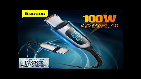 Baseus 100W LED Display USB-C to USB-C PD Power Delivery Cable E-mark Review