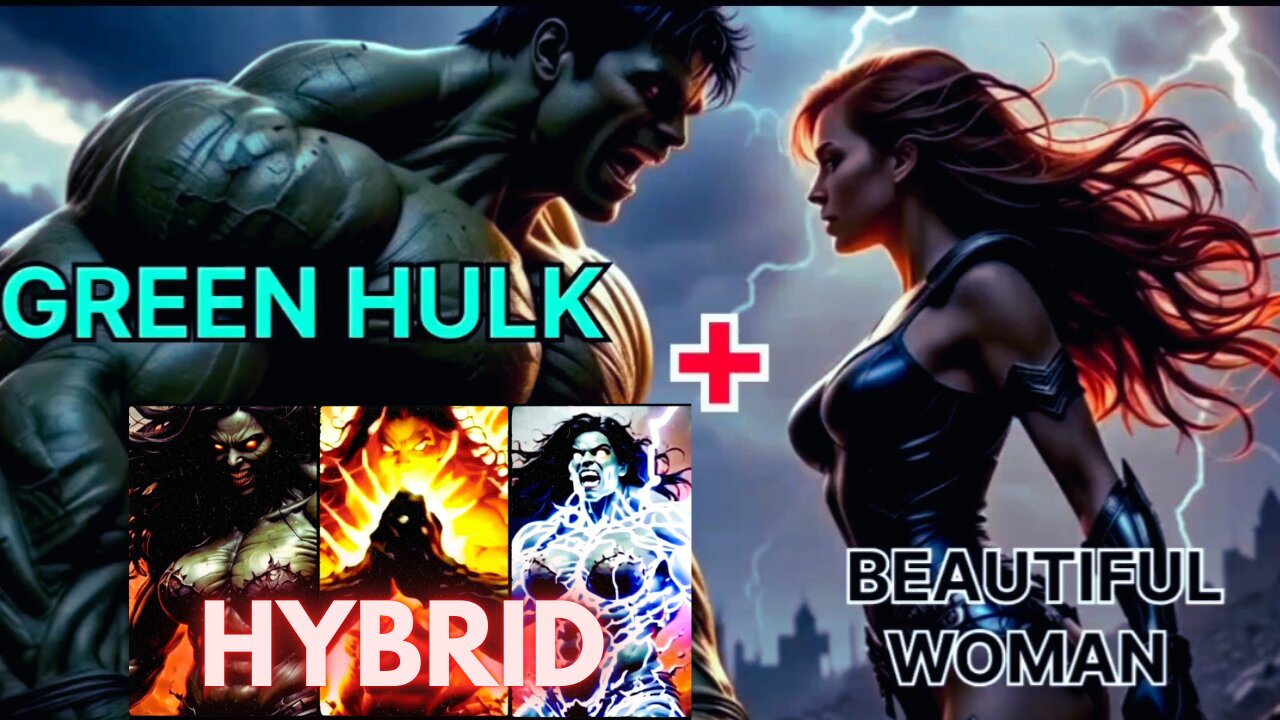 GREEN HULK AND BEAUTIFUL WOMAN HYBRID