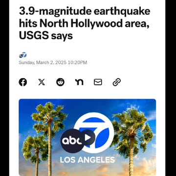An Oscar Night 3.9 Earthquake!
