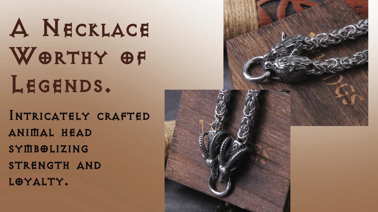 Viking Animal Head Necklace