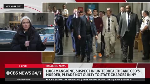 Details from inside the courtroom during Luigi Mangione's arraignment on New York