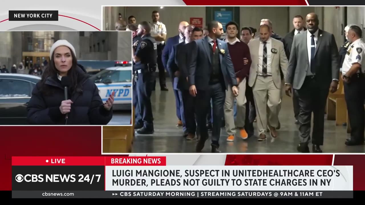 Details from inside the courtroom during Luigi Mangione's arraignment on New York