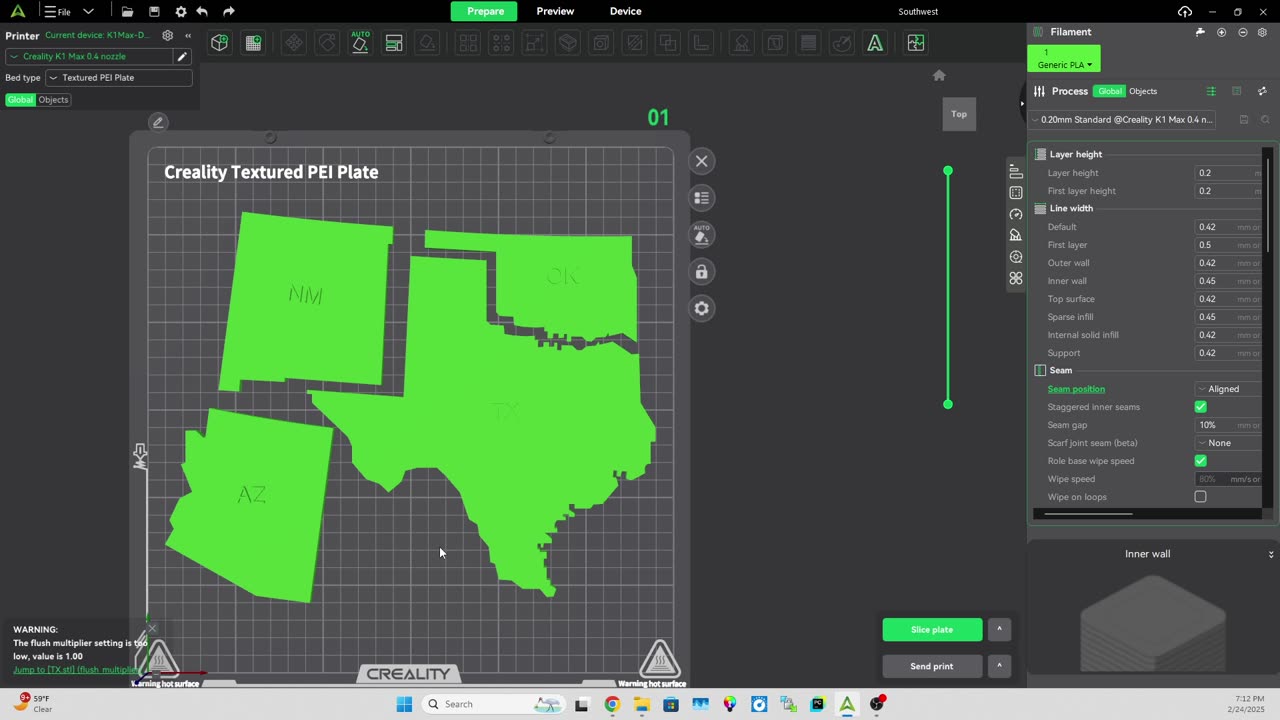 3d Printing the Southeast of the US - geography for kids