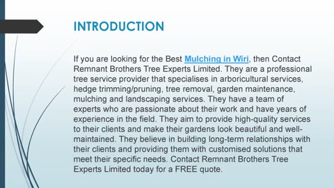 Best Mulching in Wiri