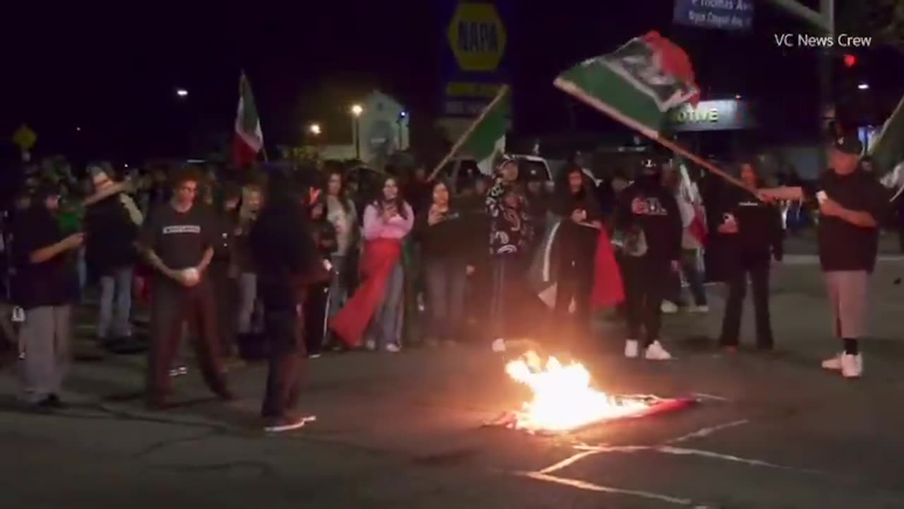 Criminal aliens in California are now burning American flags in protest to