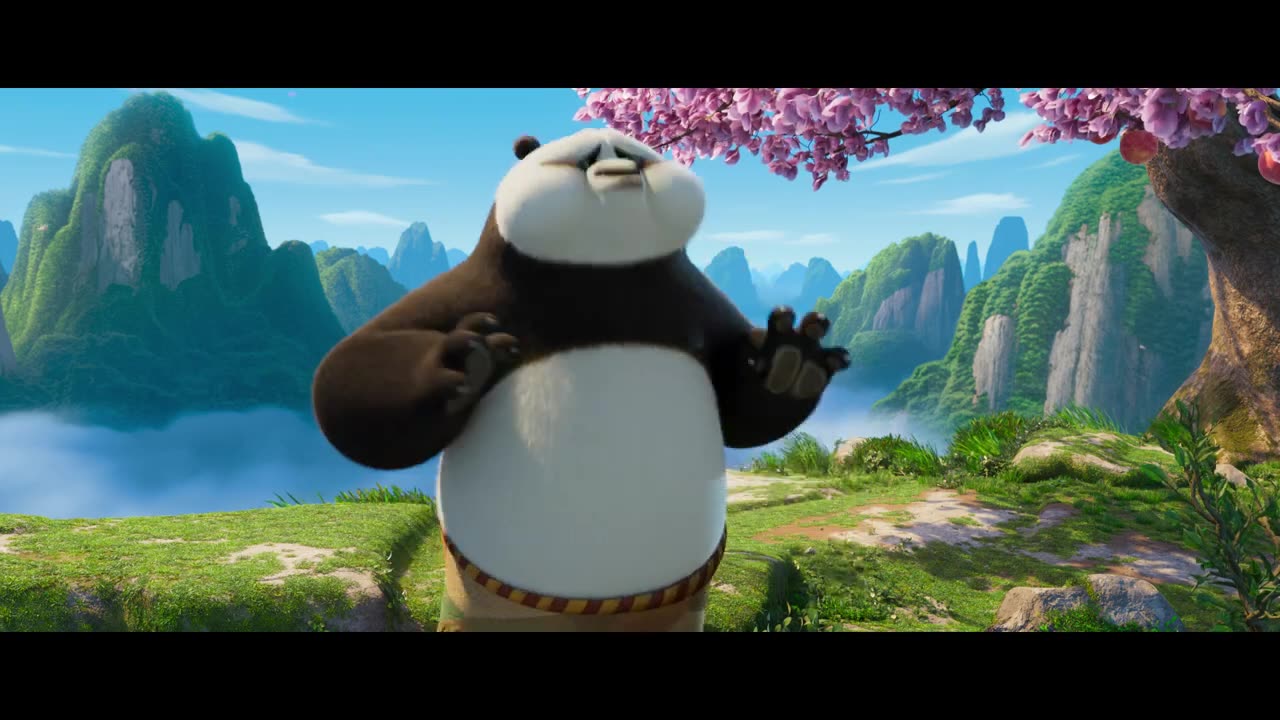 Po is farting in front of villains - KUNG FU PANDA 4 TV Spot (2024)(720P_HD)