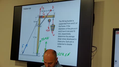 Shear Stress on two bolts Example