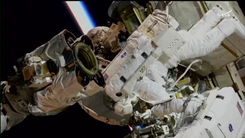 Two NASA astronauts stranded on the ISS have completed their first spacewalk together