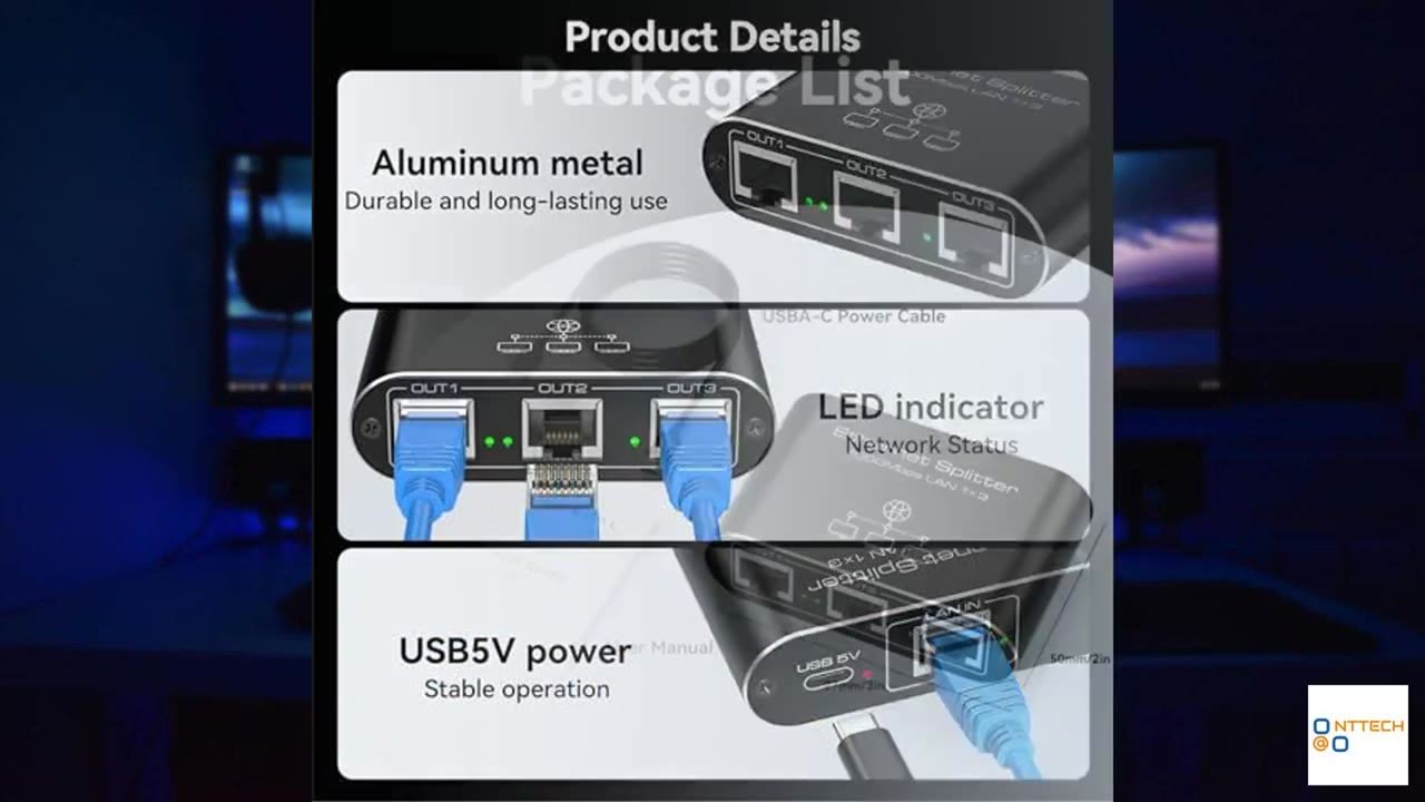 PVBCTCSID Ethernet Splitter 1 to 3