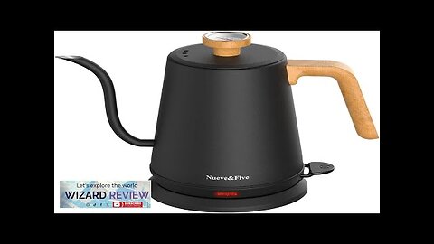 Nueve&Five Gooseneck Electric Kettle with Thermometer， Black Electric Kettle 1L with Auto Review