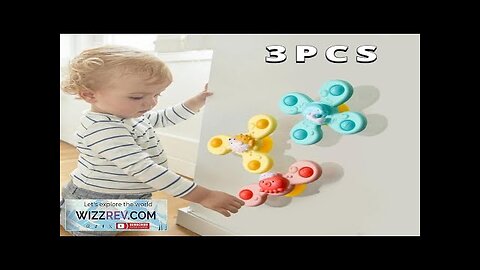 3Pcs/Set Baby Bath Toys Funny Bathing Sucker Spinner Suction Cup Cartoon Rattles Review