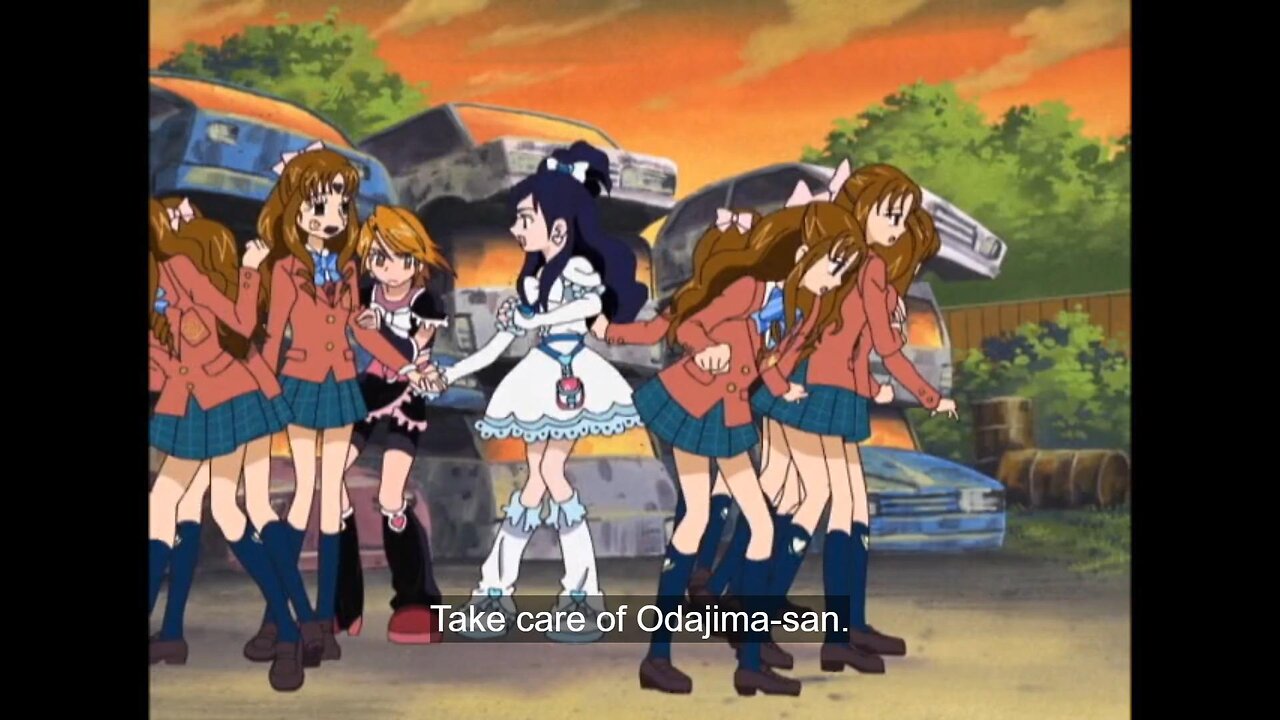 nagisa and honoka vs zakenna odajima | pretty cure