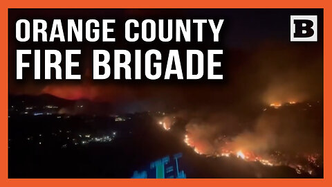 The Orange County Fire Authority Surveys Fire in the Pacific Palisades