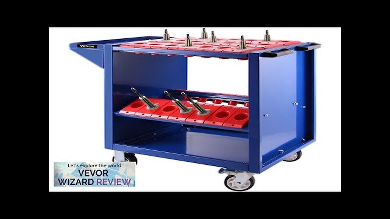 VEVOR Tool Cart 40 Taper Tool Holder CNC Tool Cart 35 Capacity Review