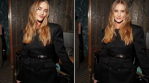 Rosie Huntington-Whiteley Steals the Show in Black Dress