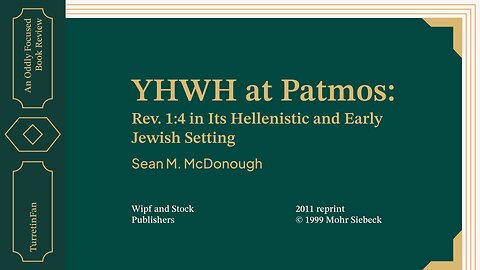 Review of Sean M. McDonough's "YHWH at Patmos"