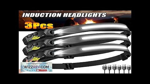 Induction Headlamp COB+LED Head Flashlight Built in Battery USB Rechargeable Outdoor Review