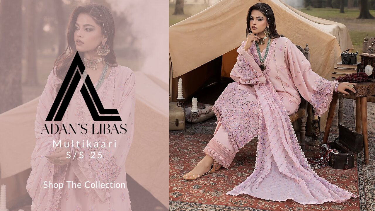Adans Libas Unstitched Lawn Collection 2025 | Multikaari | Pakistani Clothing uk