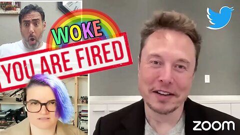 Elon Musk fires WOKE employees in twitter meeting DUB