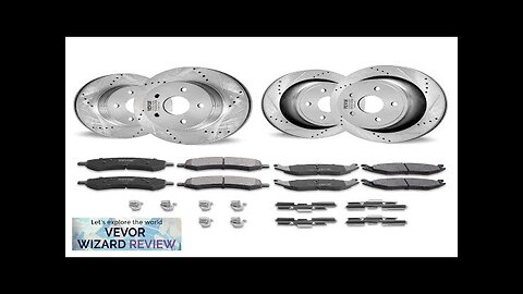 VEVOR Drilled Slotted Front and Rear Brake Rotors Pads Kit for Dodge Review