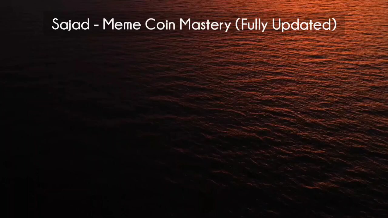 (courseslibrary.com)Sajad - Meme Coin Mastery (Fully Updated) Course download