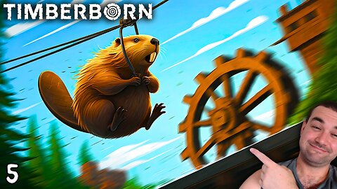 Using Ziplines To Build THIS Insane Water Power System | Timberborn