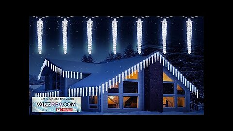 Christmas Icicle Lights Outdoor 30 Ft Meteor Shower Lights with 20 Large Review