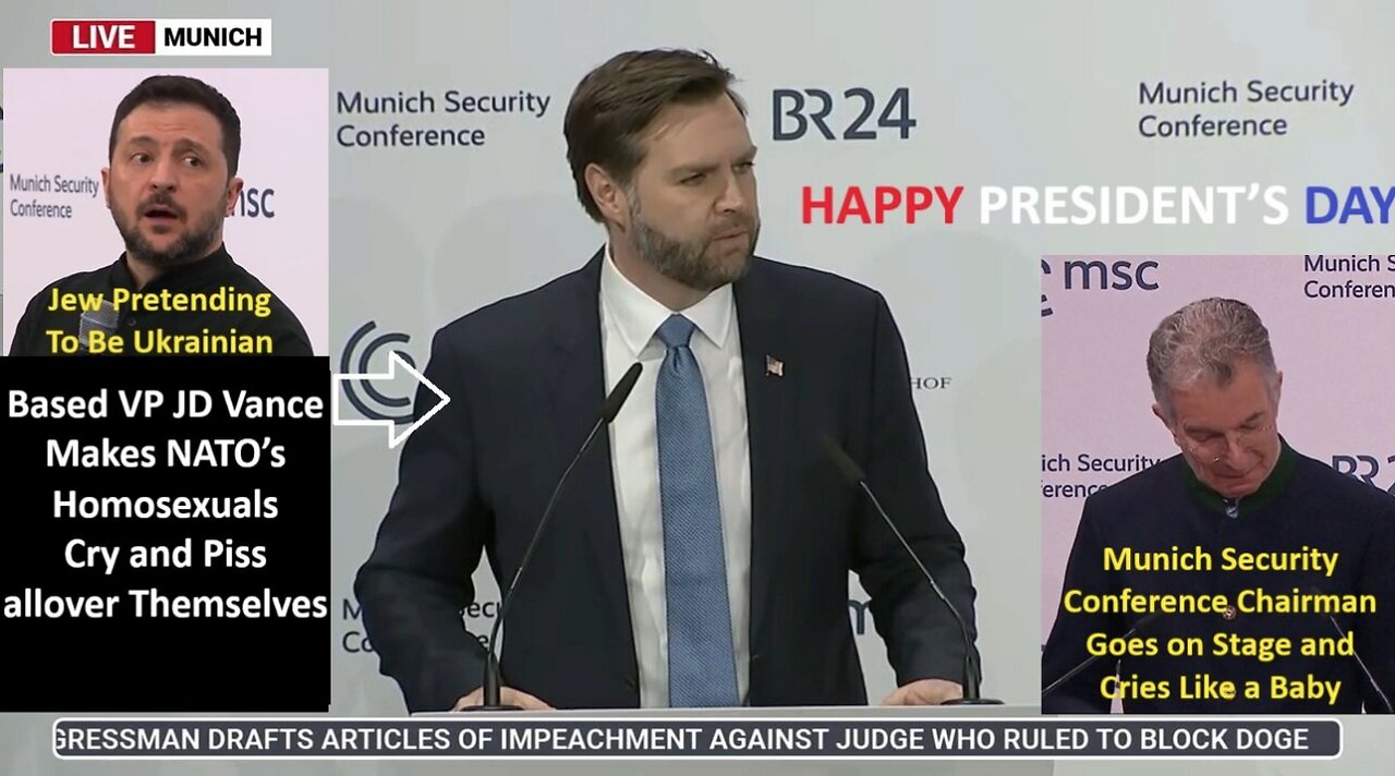 VP JD Vance Makes NATO’s Homosexuals Cry and Piss Allover Themselves