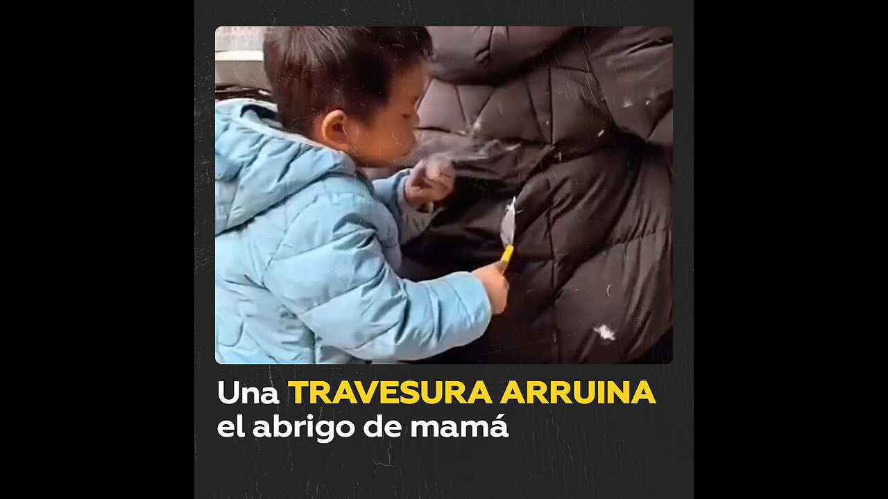 El abrigo de mamá, arruinado; pero un niño feliz