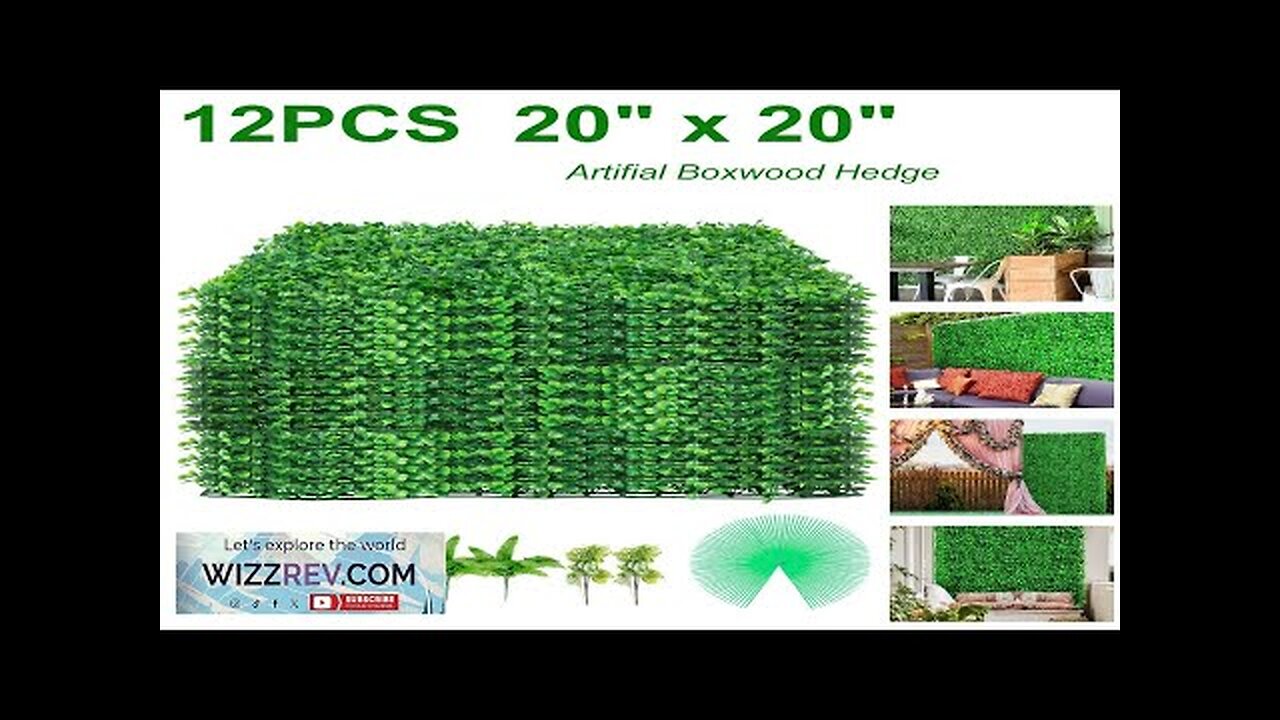 VEVOR Artificial Boxwood Panels 12 PCS 20"x20" Boxwood Hedge Wall Panels PE Review