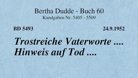 BD 5493 - TROSTREICHE VATERWORTE .... HINWEIS AUF TOD ....