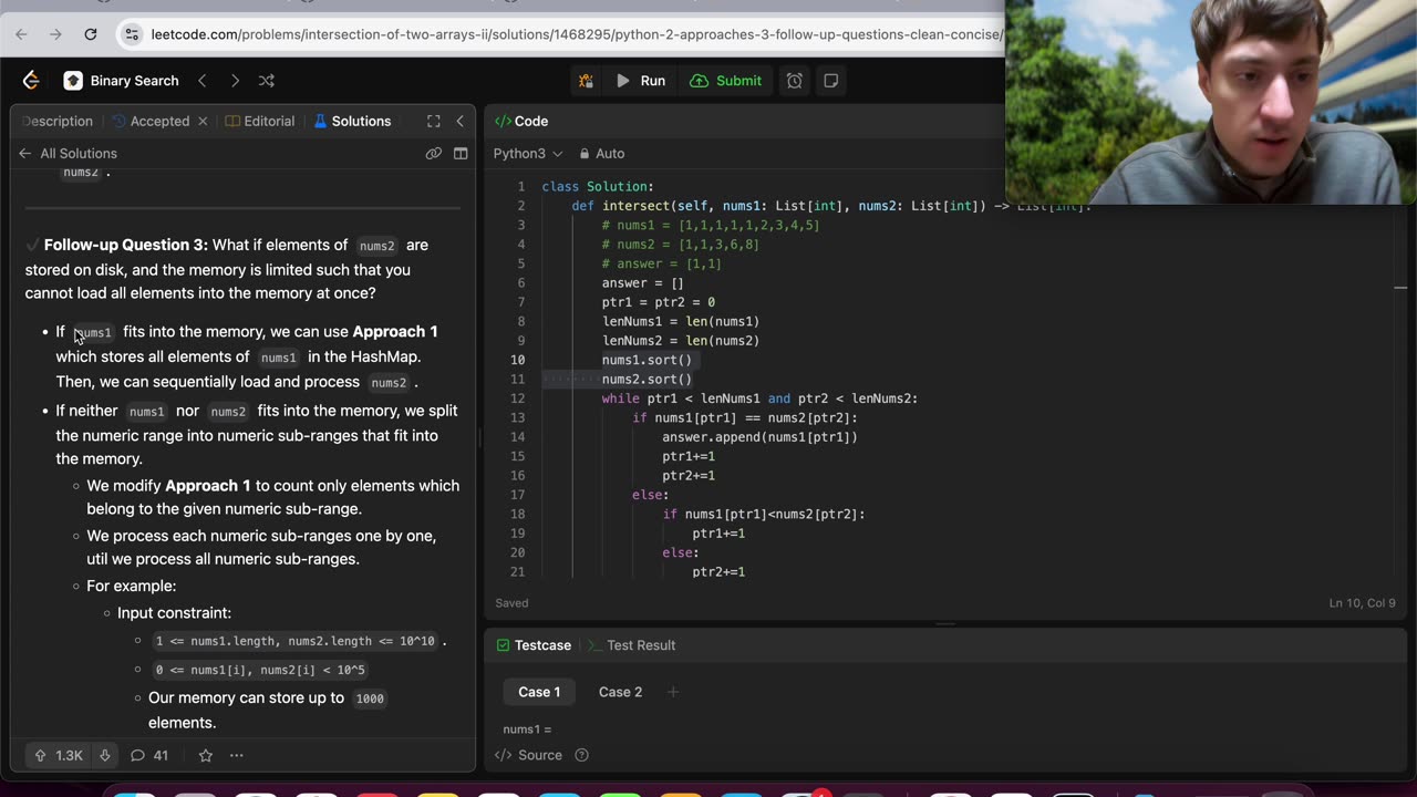 Creative Solution to Leetcode: 350 Intersection of Two Arrays II