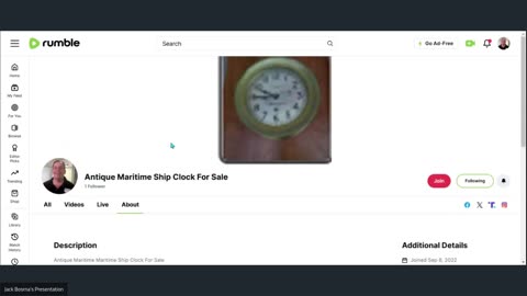 Antique Maritime Maritime Ship Clock For Sale