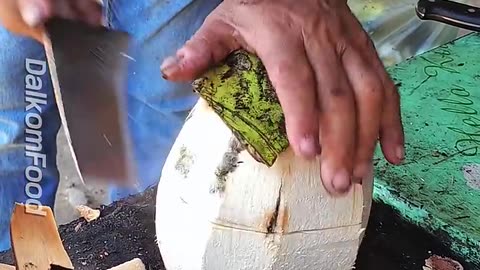 Grilled Coconut Water - A Delicious Dish Not Easily Obtained