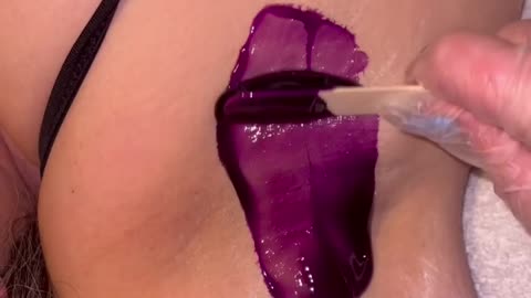 Underarm Waxing with Sexy Smooth Purple Seduction Hard Wax | @belarie_esthetics