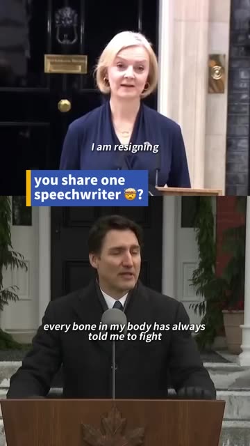 Same speech writer I guess