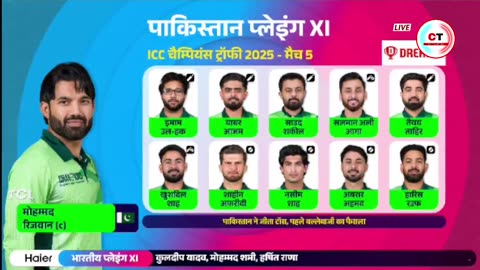 LIVE in Hindi | PAK vs IND | Match No.5 | ICC Champions Trophy 2025 By JioHotstar | The Greatest Rivalry