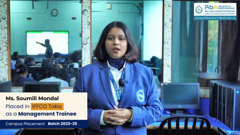 Batch 2023-25 Placements - Ms. Soumili Mondal at IFFCO Tokio | PIBMPune