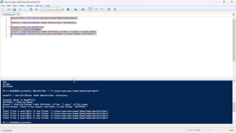 PowerShell Script to Count Word Files in Each Subfolder