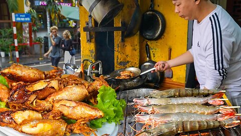 Plastic Chairs, Big Flavors 🇻🇳 Hanoi’s Top SEAFOOD BBQ, Street Food Style!