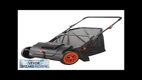 VEVOR Push Lawn Sweeper 21-inch Leaf & Grass Collector Strong Rubber Wheels Review