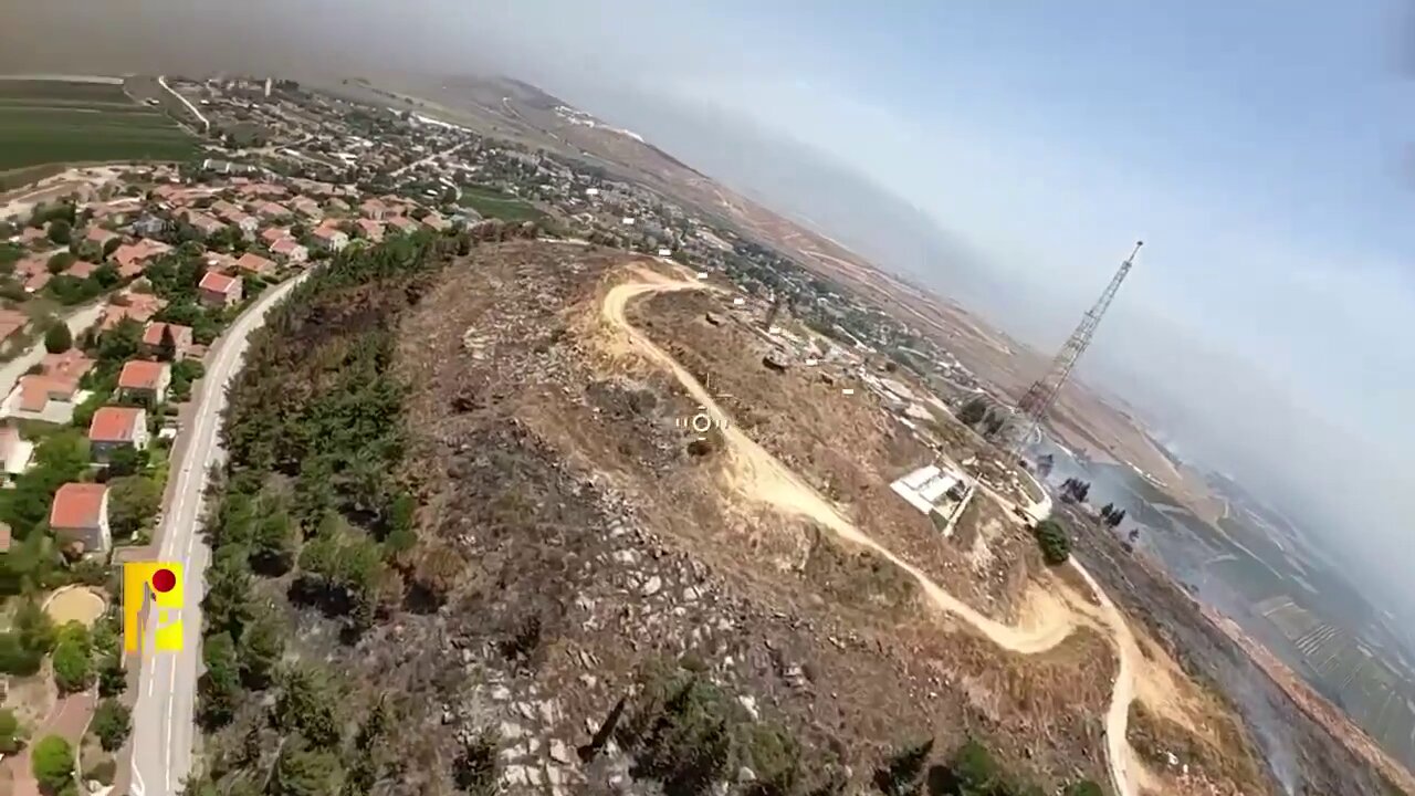 The first footage of Hezbollah using an attack FPV drone on a target on the Israeli-Lebanese border