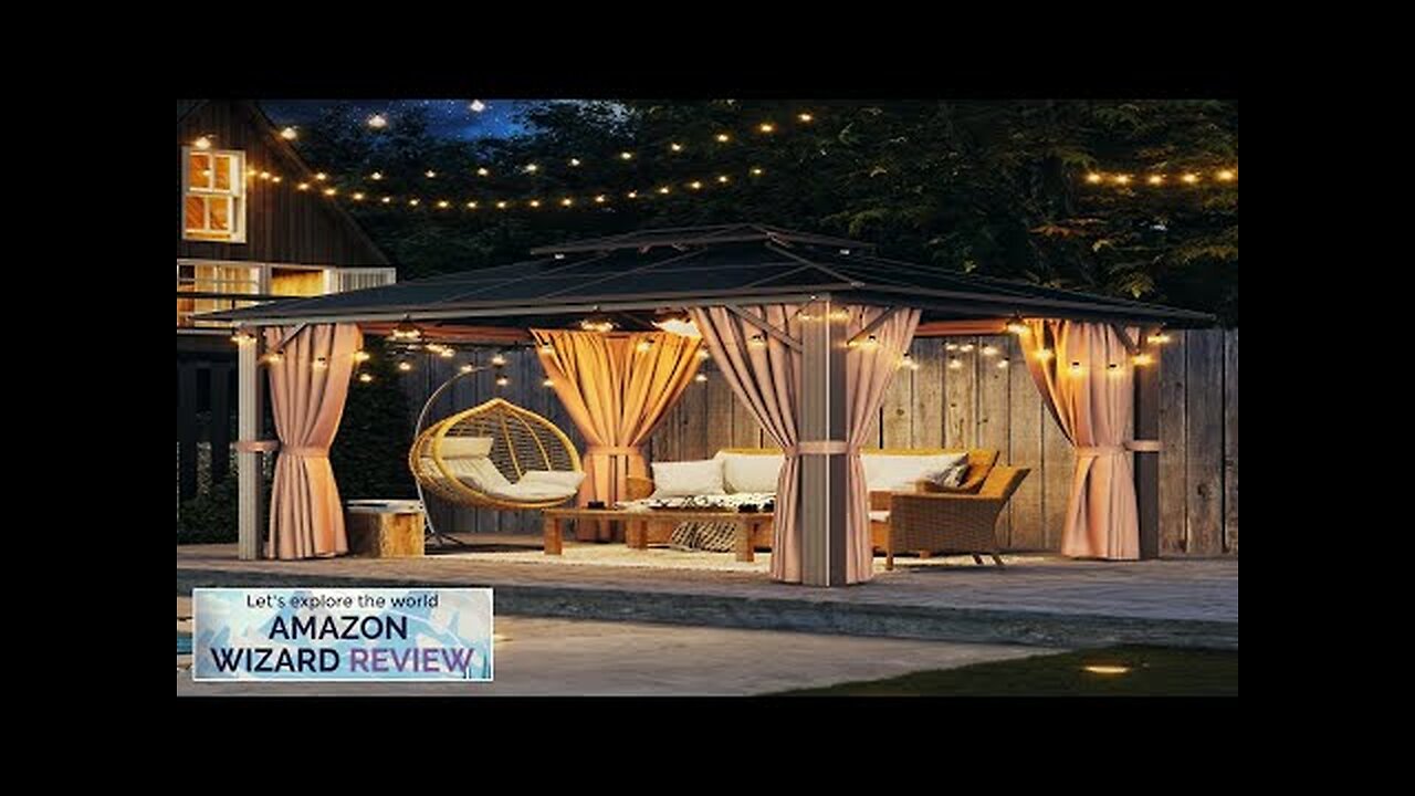 Aoxun 10'x12' Hardtop Gazebo Aluminum Frame Permanent Pavilion with Curtains and Netting Review