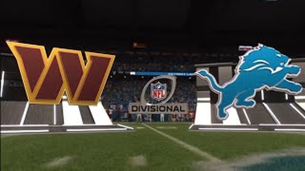 EA SPORTS MADDEN 25 DIVISIONAL PLAYOFFS WASHINGTON COMMANDERS VS DETROIT LIONS.