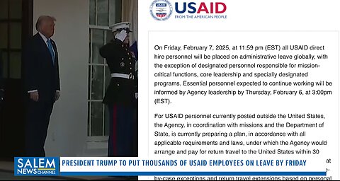 President Trump To Put Thousands Of USAID Employees On Leave By Friday