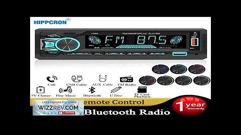 Hippcron Car Radio Stereo Receiver 1din FM Bluetooth MP3 Audio Player Cellphone Review