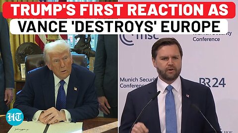 President Trump's First Reaction to V.P. Vance Shaming Europe's "Leaders" to Their Faces!